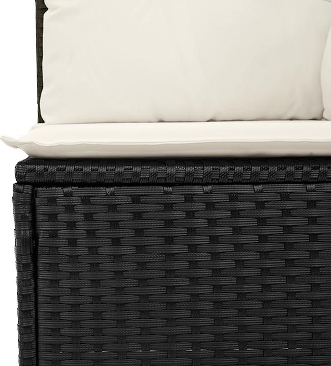 Actual product image VidaXL 6-piece garden sofa set with cushions black poly rattan