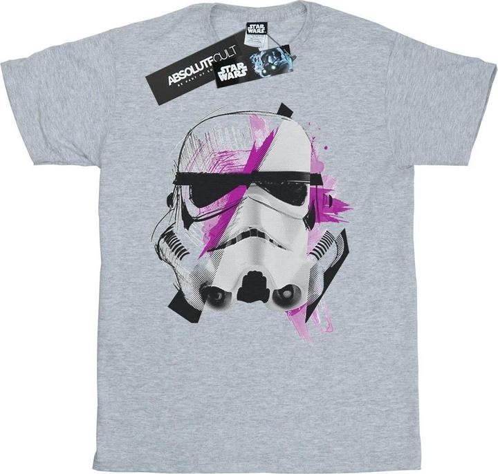 Actual product image Star Wars Girls Stormtrooper Command Sketch Cotton T-Shirt (128)