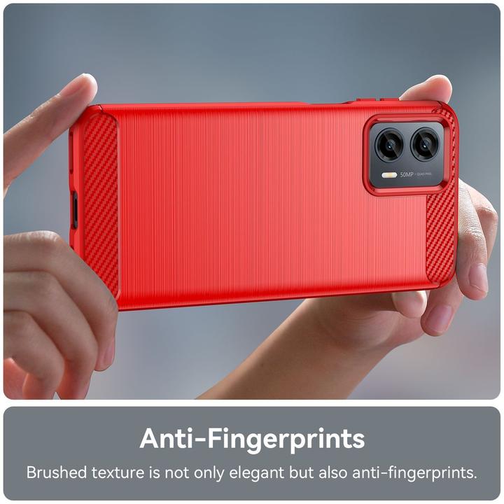 Produktbild König Design Hülle Handy Schutz für Google Motorola Samsung Xiaomi Case Cover Carbon Optik (Motorola Moto G Stylus 5G (2023))