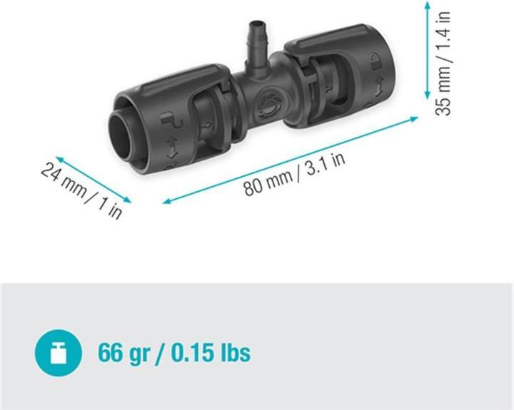 Actual product image Gardena T-piece 13 mm - 4.6 mm (Drip irrigation connector + branch)