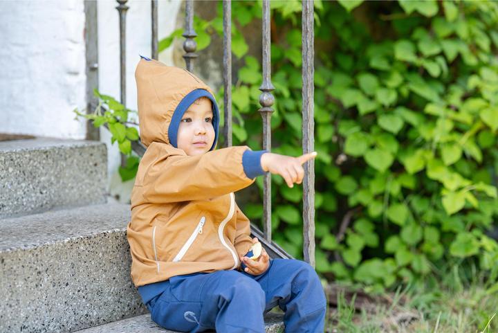 Immagine prodotto finkid wendbare Regenjacke Muutuva almond/ (134, 140)