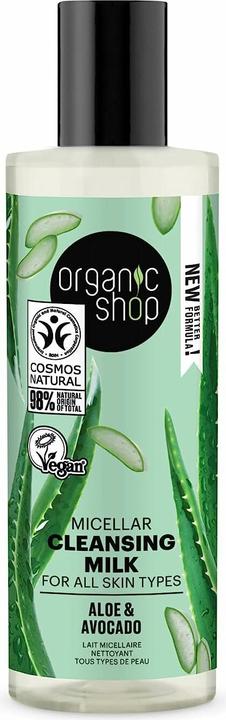 Produktbild Organic Shop Mizellare Reinigungsmilch für alle Hauttypen Avocado und Aloe (150 ml) (Reinigungsmilch, 150 ml)