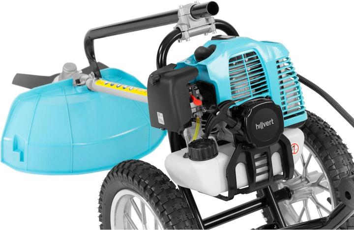 Produktbild Hillvert Benzin Motorsense + Freischneider schiebbar Rasentrimmer 1.63k W 51.7 cm³ (Metallschneideblatt)