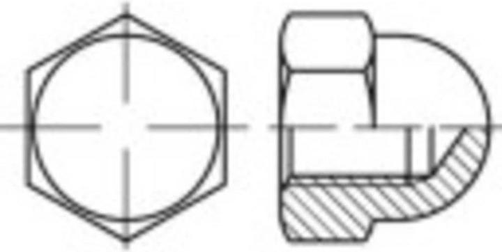 Productafbeelding Toolcraft Zeskantige dopmoeren M8 DIN 15 (M8)