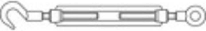 Toolcraft Tendeur crochet-oeillet M12 Sta
