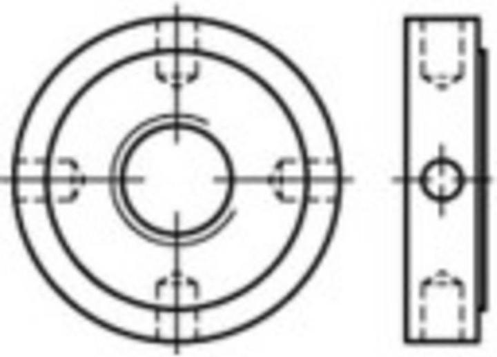 Produktbild Toolcraft Kreuzlochmuttern M18 DIN 1816 (M18)