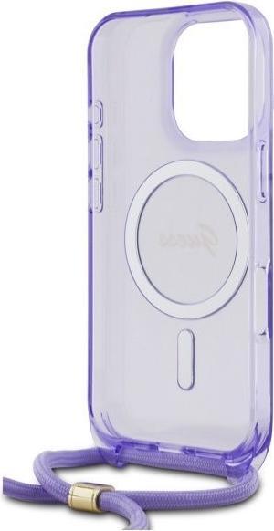 Image du produit Guess GUHMP16XHCTSGNSU iPhone 16 Pro Max 6.9" fioletowy/pourpre hardcase Cord Cord Script MagSa