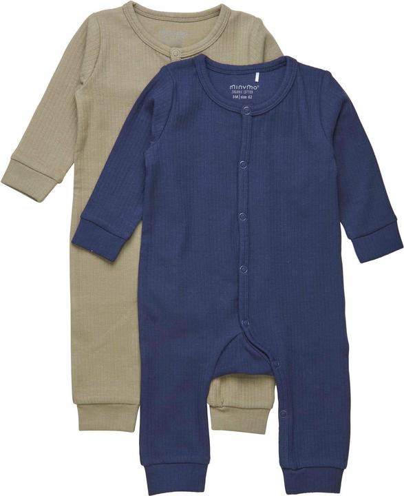 Minymo Strampler 2er Set Dark Navy Gr. 86 (86)