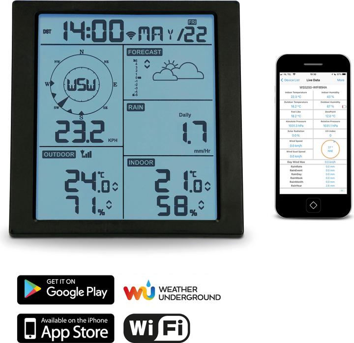 Actual product image Alecto WS5200 weerstation