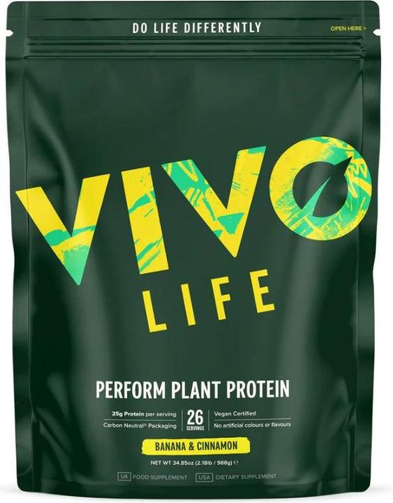Produktbild Vivo Perform Raw Plant Protein & BCAA Banana & Cinnamon (Banane, Zimt, 988 g)