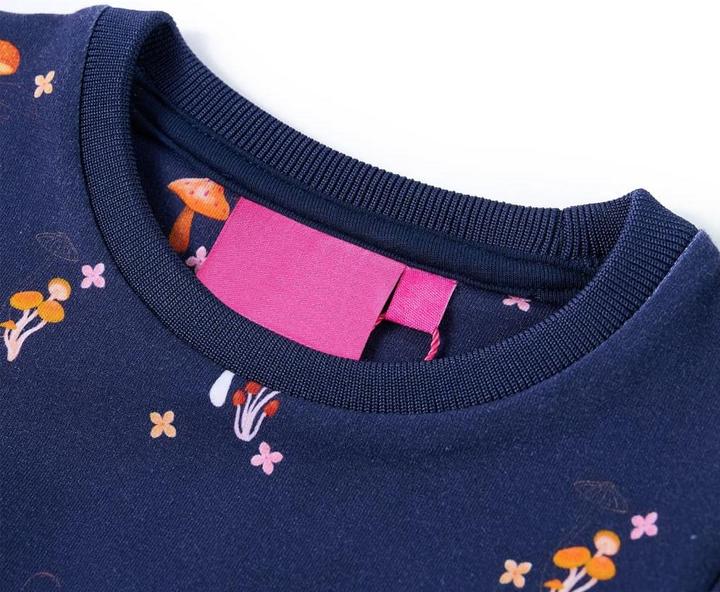 Actual product image VidaXL Children's dress navy blue 140,Material: 92 % cotton. 8 (140)