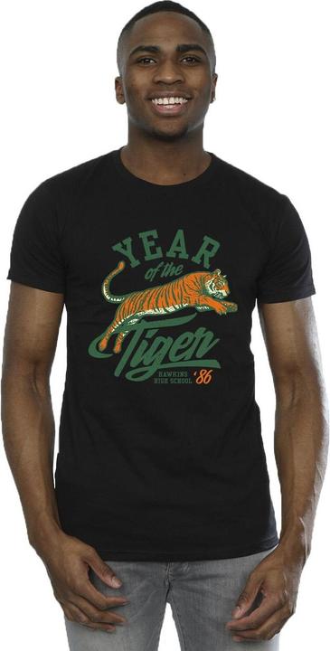 Actual product image Netflix Mens Stranger Things Hawkins Year of The Tiger 86 T-Shirt (XXL)