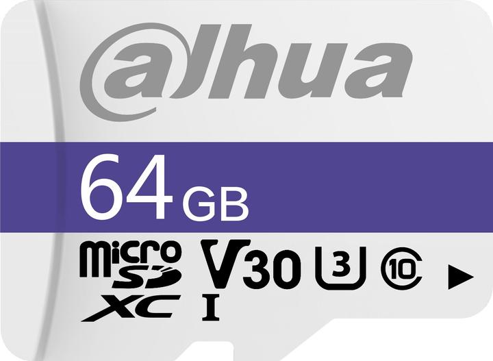 Image du produit Dahua C100 MicroSDXC UHS-I Classe 10 (64 Go, microSDXC, U3, UHS-I)