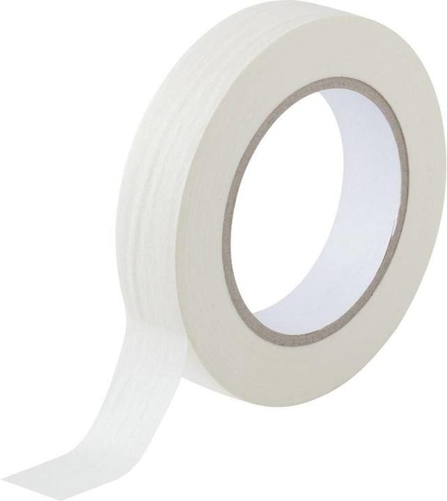 Produktbild Toolcraft Kreppband Weiss (L x B) 50 m x (25 mm)