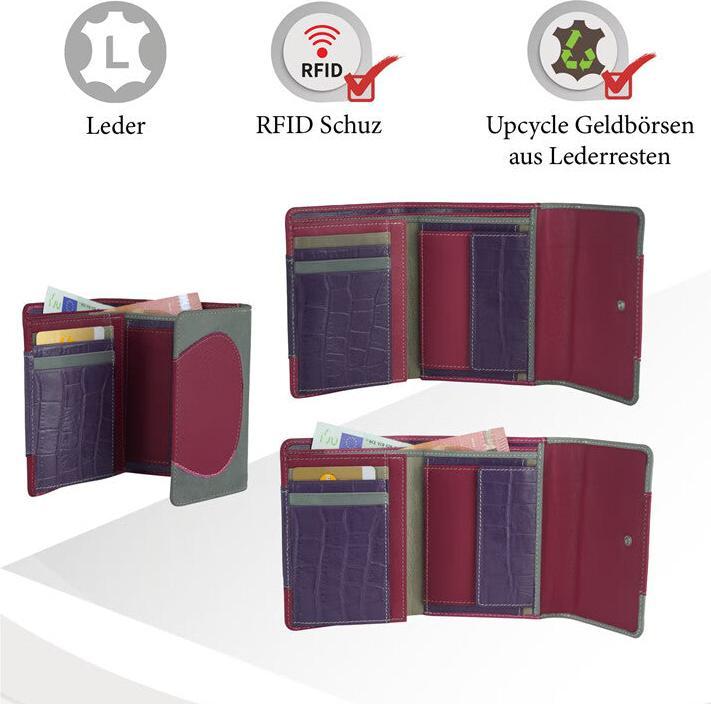 Image du produit Sunsa Portefeuille Femme Portefeuille RFID Cuir Recyclé No.0