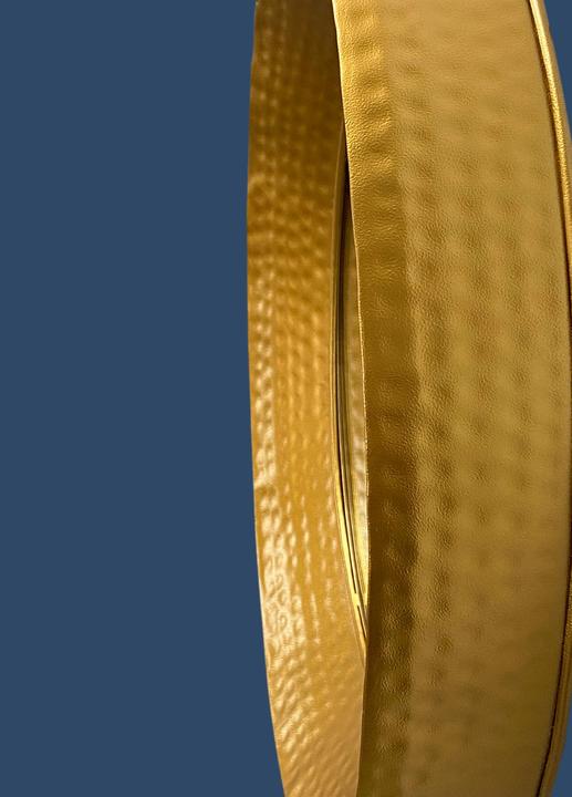 Actual product image FineBuy Wall mirror hallway mirror round metal 60 cm mirror hallway hammered finish