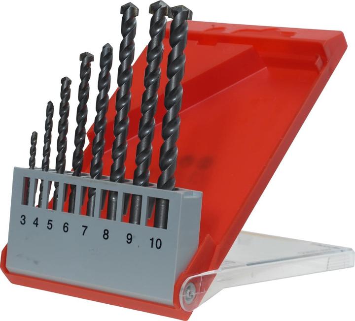 Immagine prodotto kwb Set di punte da muratore 8 pezzi con punta in metallo duro (10 mm, 4 mm, 5 mm, 6 mm, 7 mm, 8 mm, 3 mm, 9 mm)