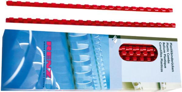Actual product image Renz Plastic binder spines A4 25 pcs - ring Ø 28 mm, red