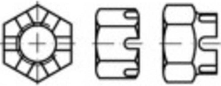 Image du produit Toolcraft Écrous Castle M64 en acier DIN 935 (M64)