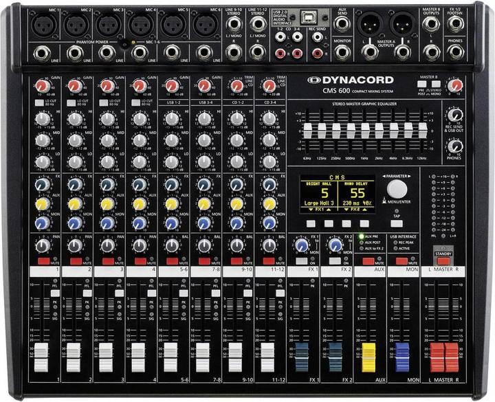 Dynacord Console de mixage CMS 600-3 Nombre de canaux (Studio et mixeur live)