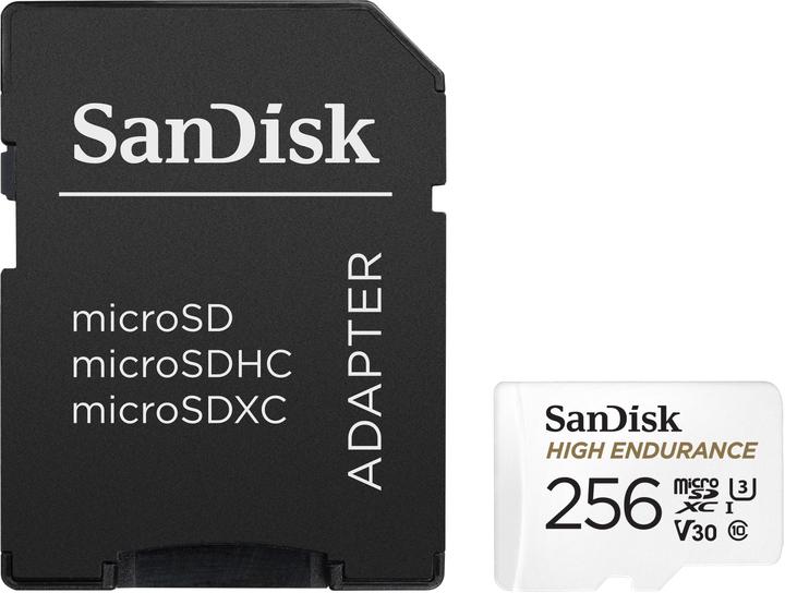 SanDisk High Endurance (256 GB, microSDXC, U3, UHS-I)