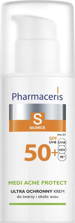 Image du produit Pharmaceris S Crème solaire pour peau grasse et mixte MEDI ACNE PROTECT SPF 50+ 50ml (Crème solaire visage, SPF 50+, 50 ml, 50 g)