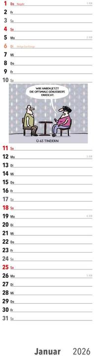 Image du produit Ruhestand Streifenkalender 2026: Monatskalender für die Wand (Couverture rigide, Allemand)