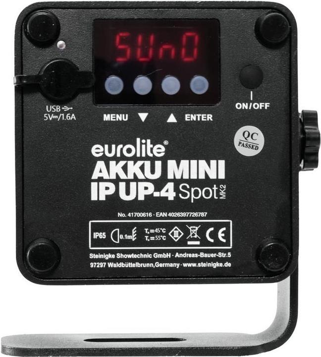 Actual product image Eurolite AKKU Mini IP UP-4 QCL Spot MK2