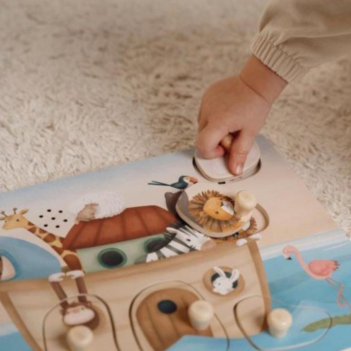 Image du produit Little Dutch Puzzle de préhension sonore Arche de Noé (7 pièces)