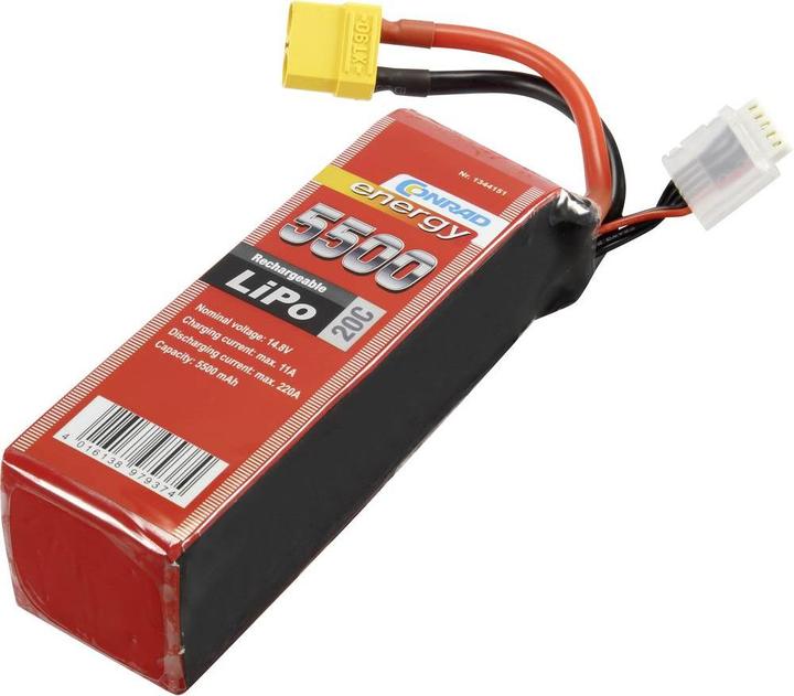 Conrad energy Modellbau-Akkupack (LiPo) 14.8 (14.80 V, 5500 mAh)