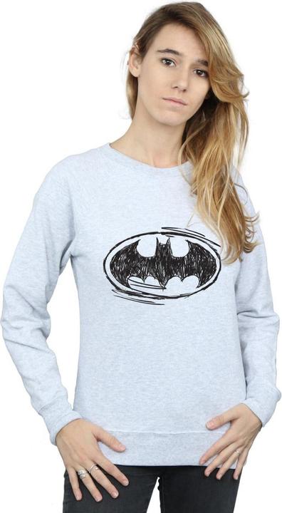 Actual product image Batman Womens/Ladies Sketch Logo Sweatshirt (XL)