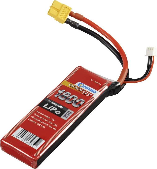 Actual product image Conrad energy Modeling battery pack (LiPo) 7.4 (7.40 V, 1800 mAh)