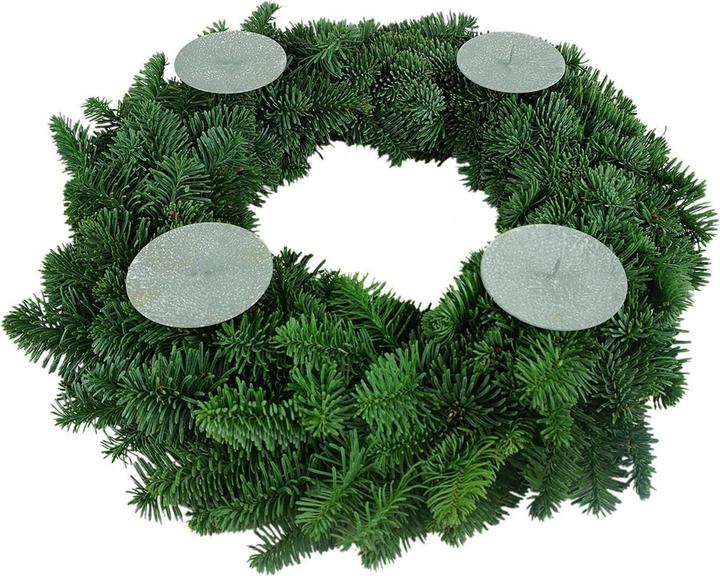 Produktbild Novaliv 4x Kerzenpick | mit Dorn 10 cm GRAU | Kerzenhalter für Adventskranz Kerzenpin (10 x 10 x 10 cm)