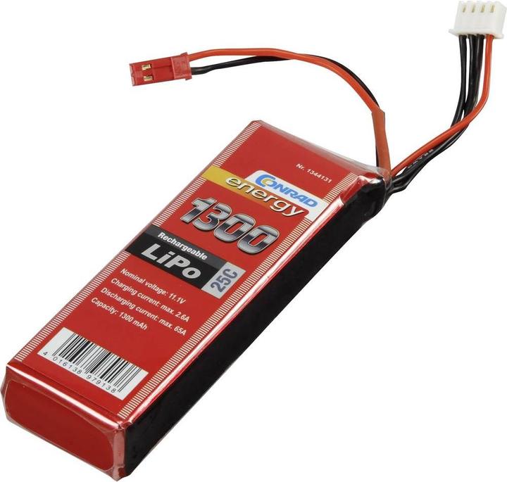Produktbild Conrad energy Modellbau-Akkupack (LiPo) 11.1 (11.10 V, 1300 mAh)