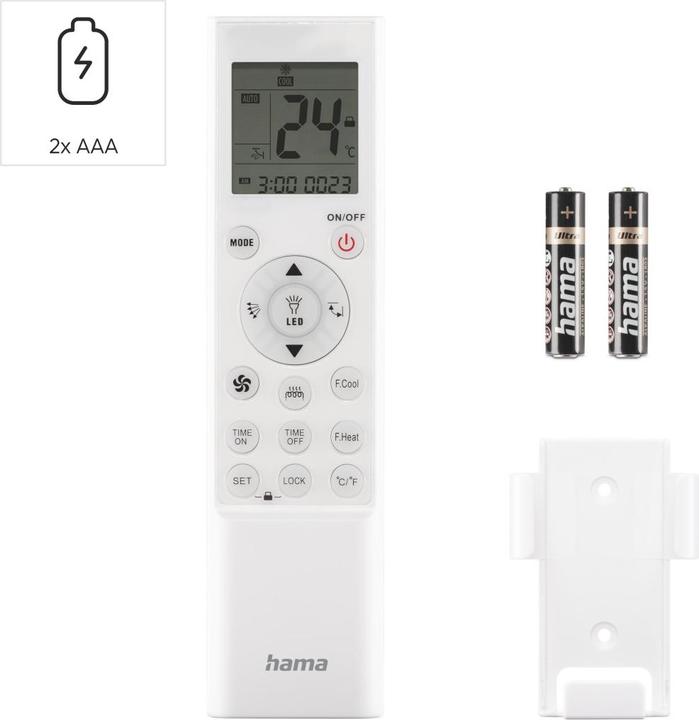 Immagine prodotto Hama Telecomando universale per sistemi di climatizzazione ed elettrodomestici, a infrarossi, supporto a