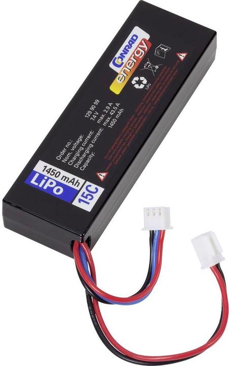 Image du produit Conrad energy Modèle de batterie (LiPo) 7,4 (7.40 V, 1450 mAh)