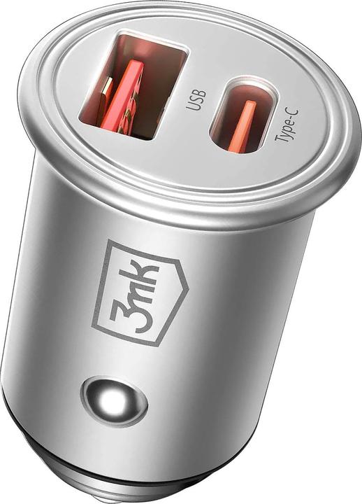 Produktbild 3MK Hyper Car Charger Type-C + USB ports QC 4.0 + PD 30W