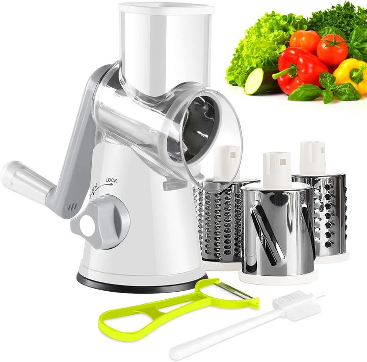Actual product image Wuciray Trommelreibe mit 3 Trommelblättern