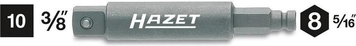 Actual product image HAZET Impact adapter 8808S-1 ∙ Hexagon, solid 8 (5/16 inches) ∙ Square, solid 10 mm (3/8 inch)