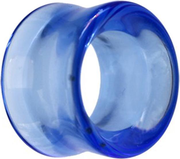 Produktbild Star Piercing Flared Tunnel blau aus Glas (ohne MessingTitan G23, ohne MessingGlas)