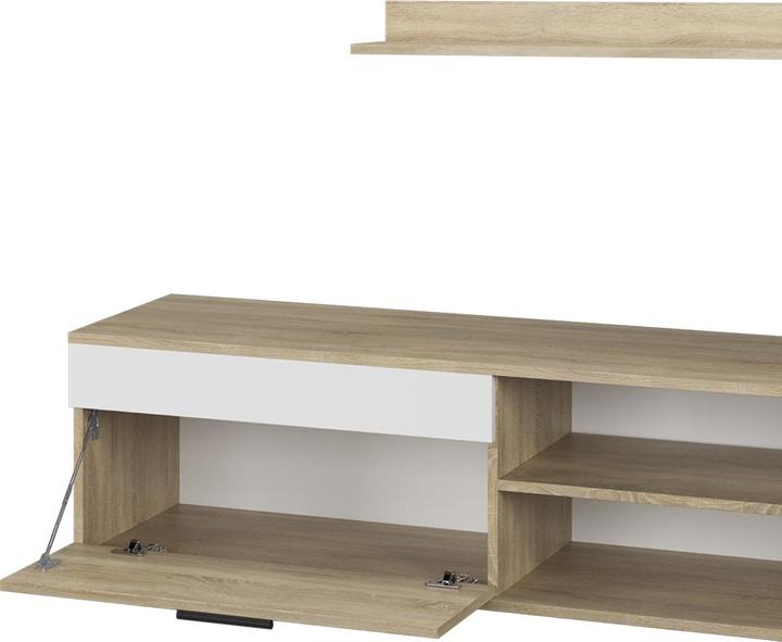 Immagine prodotto Vichy Lowboard & Regal Berno, Sonoma/Weiss, mit 1 Klappe