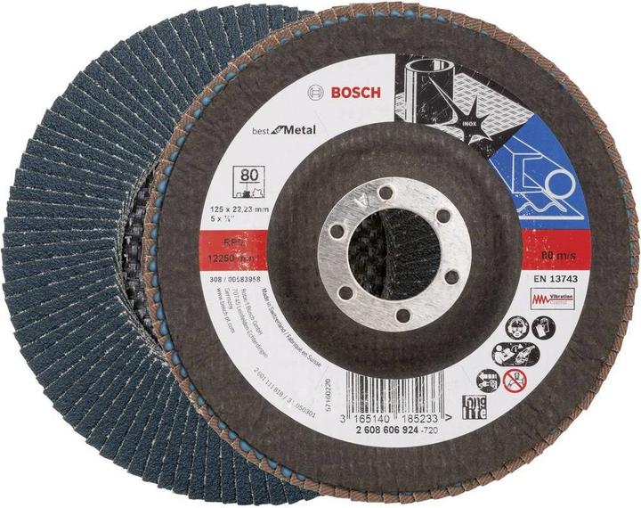 Actual product image Bosch Professional Zubehör PRO X571 flap disc, 125 mm, G80 (80)