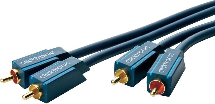 Actual product image clicktronic Stereo audio cable (0.50 m, Cinch)