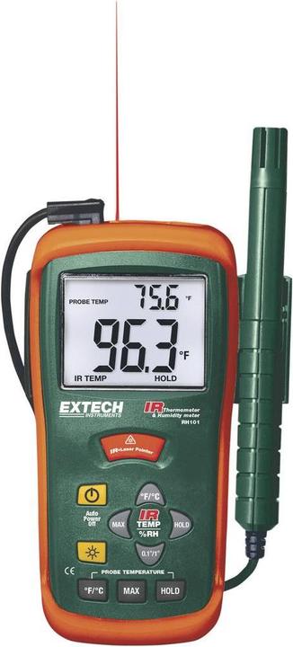 Fondina in gomma, Batteria (tipo 9 V), Borsa, Manuale d'uso, Sensore di umidità/temperatura