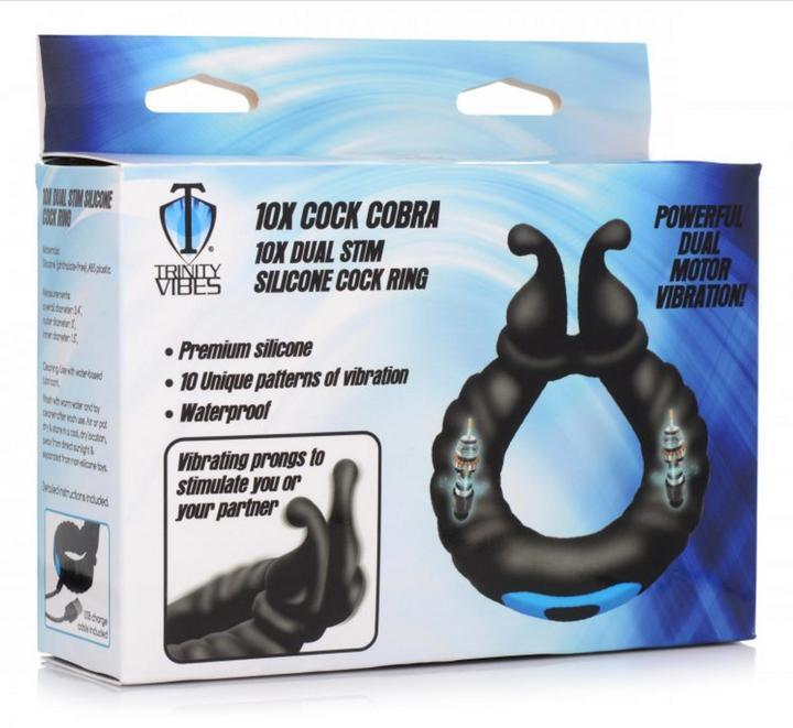 Image du produit Pipedream 10X Cobra Dual Stimulation Silicone Cock Ring (8.60 cm)