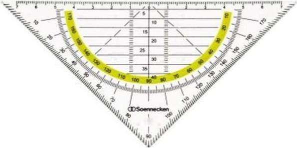 Produktbild Soennecken Geometriedreieck Länge der Hypotenuse: 16 cm Ausführung der Tuschekante: doppelseitig (160 mm)