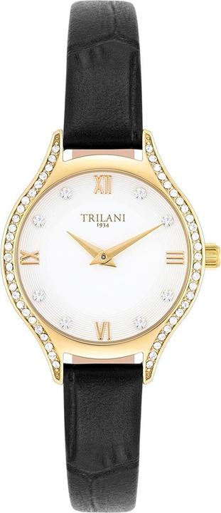 Image du produit Trilani Montre à quartz pour femme en cuir véritable noir - 30492 (Montre analogique, 26 mm)