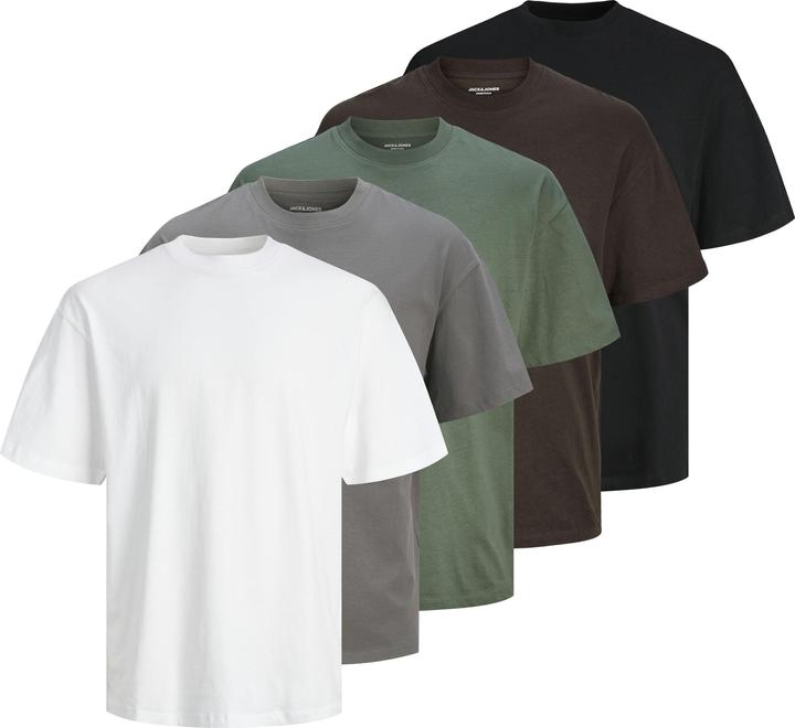 Produktbild Jack & Jones Jjhugo Loose Tee Ss Crew Neck 5pk Mp (XL)