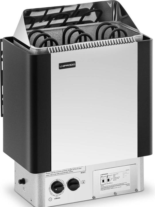 Actual product image Uniprodo Saunaofen Sauna Ofen elektrisch Saunaheizung Saunaheizgerät 4,5 kW 400 V 3 N