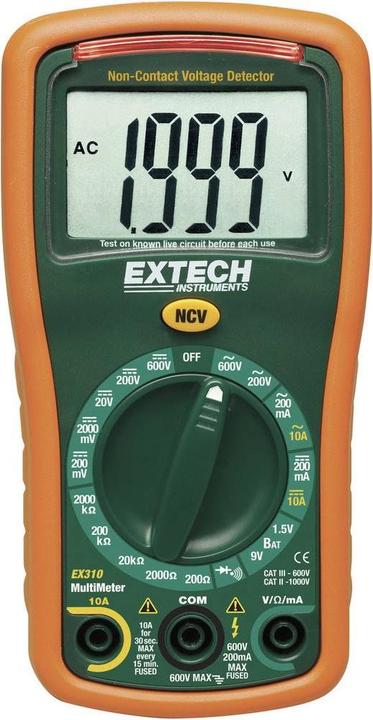 Image du produit Extech Multimètre portable numérique EX310 (CAT III 600V)